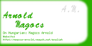 arnold magocs business card